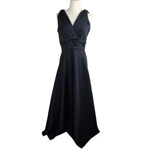 Vintage 70s Butte Knit Sleeveless Maxi Dress 14 8 10 Black‎ Gown